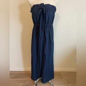 Blue strapless dress. Size Medium